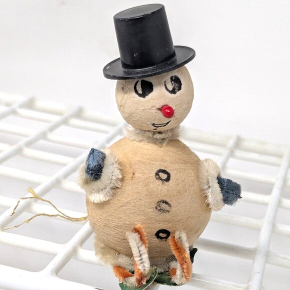 Vintage 50s Christmas Ornaments Japan Spun Cotton Pipe cleaner Felt Putz Lot 9 - Picture 10 of 16